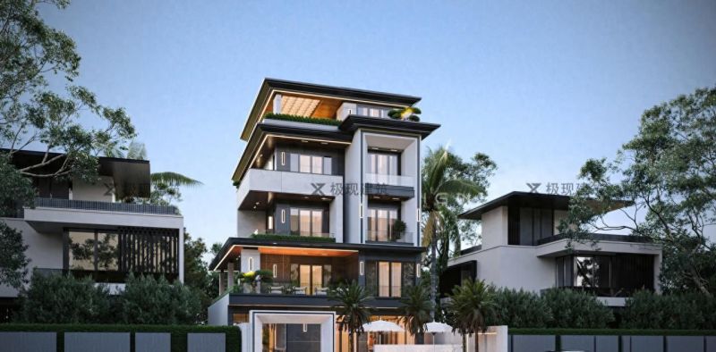 广东湛江五层现代风格自建别墅设计案例