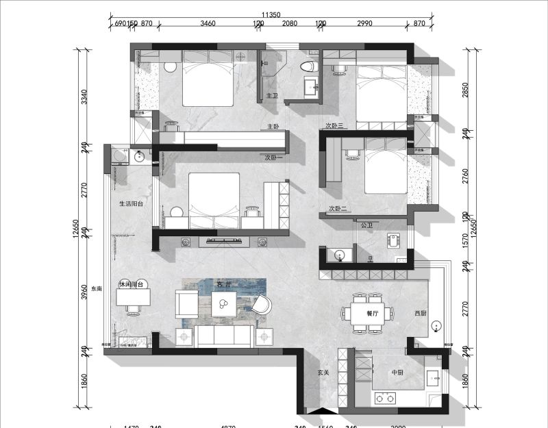 南康锦绣华府136m²棕色新中式装修，唤醒心底那一抹东方柔情。 - 家居知识
