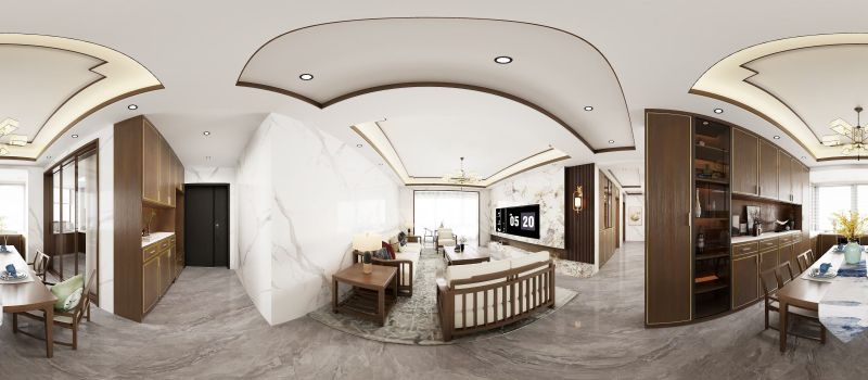 南康锦绣华府136m²棕色新中式装修，唤醒心底那一抹东方柔情。 - 家居知识