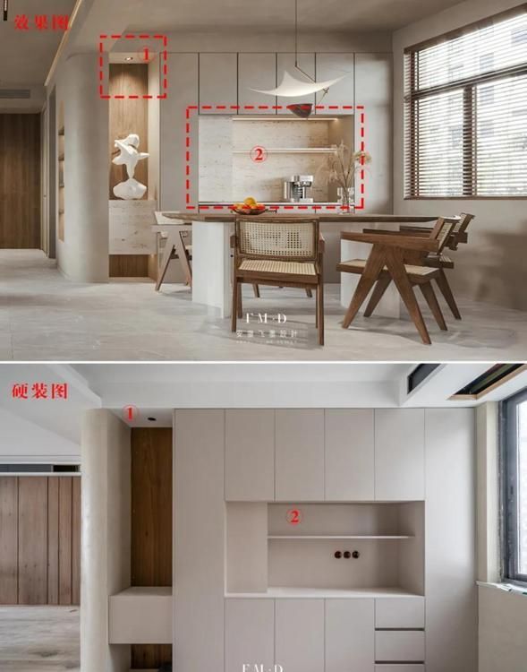 如今流行侘寂风了！硬装施工中，效果图与实景1:1还原，好有气质 - 家居知识