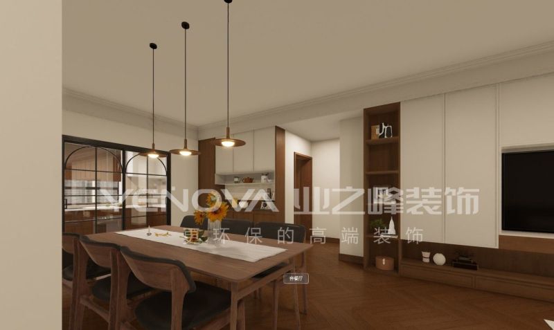 唐山珑湖丽宫144平方米中古风格装修效果案例|业之峰装饰 - 家居知识