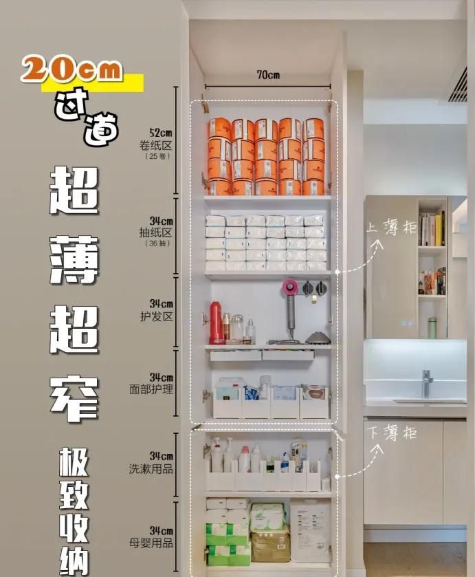 刚需房过道不能浪费，聪明人做超薄柜满足收纳 - 家居知识