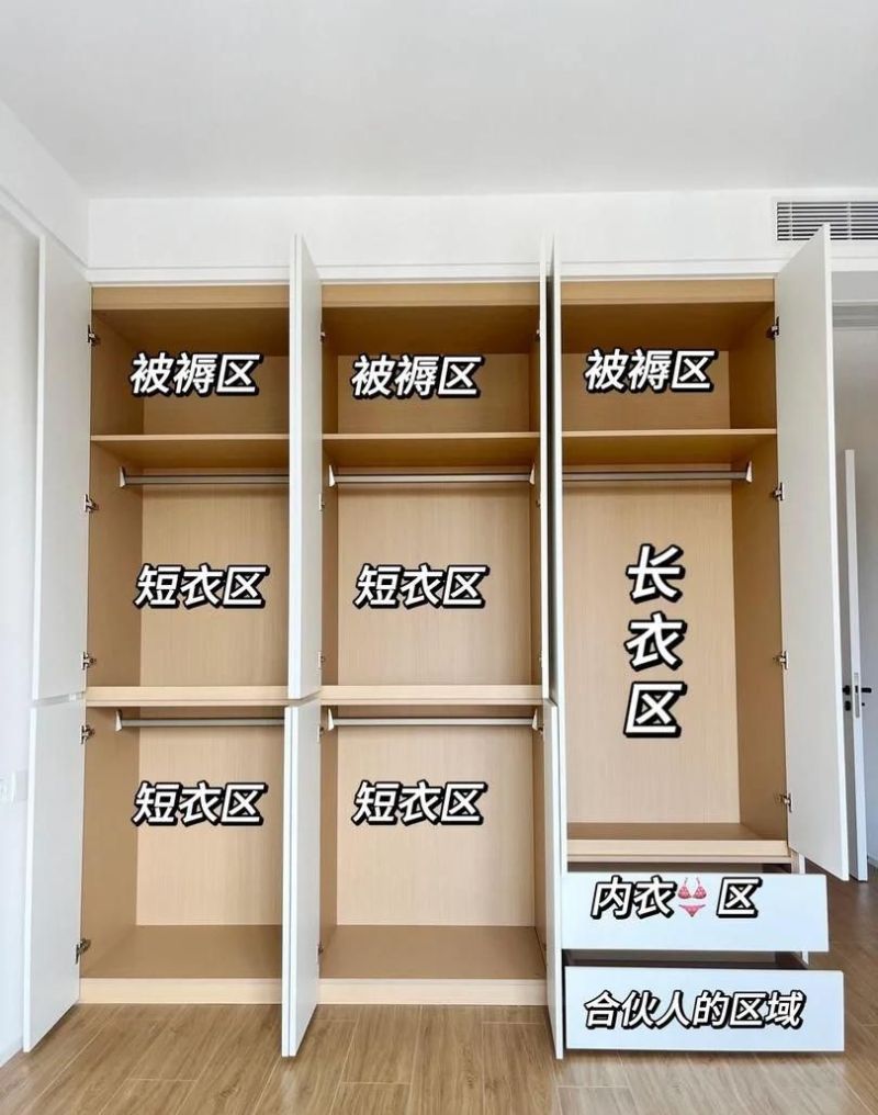 9款免拉手分段式定制衣柜设计，照抄作业不踩坑，附详细尺寸 - 家居知识