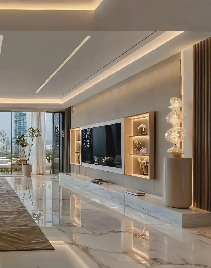 轻奢装修风一绝，连电视墙都高级的可怕 - 家居知识