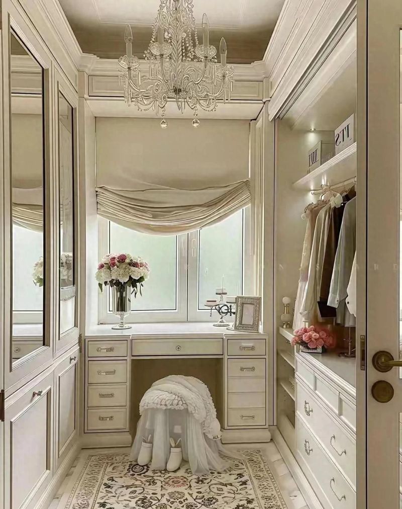 8㎡轻法式衣帽间设计，9款甜梦空间灵感