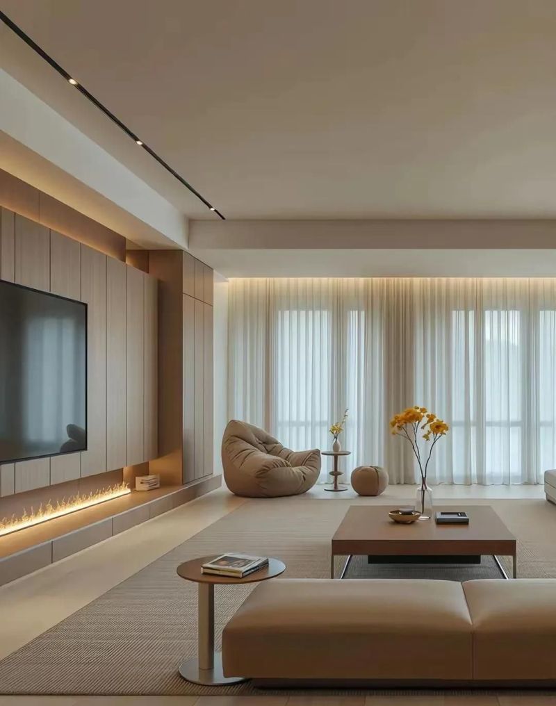 坠入了原木风的浪漫陷阱里148平，装出来的太显大，措形+悬空端景 - 家居知识