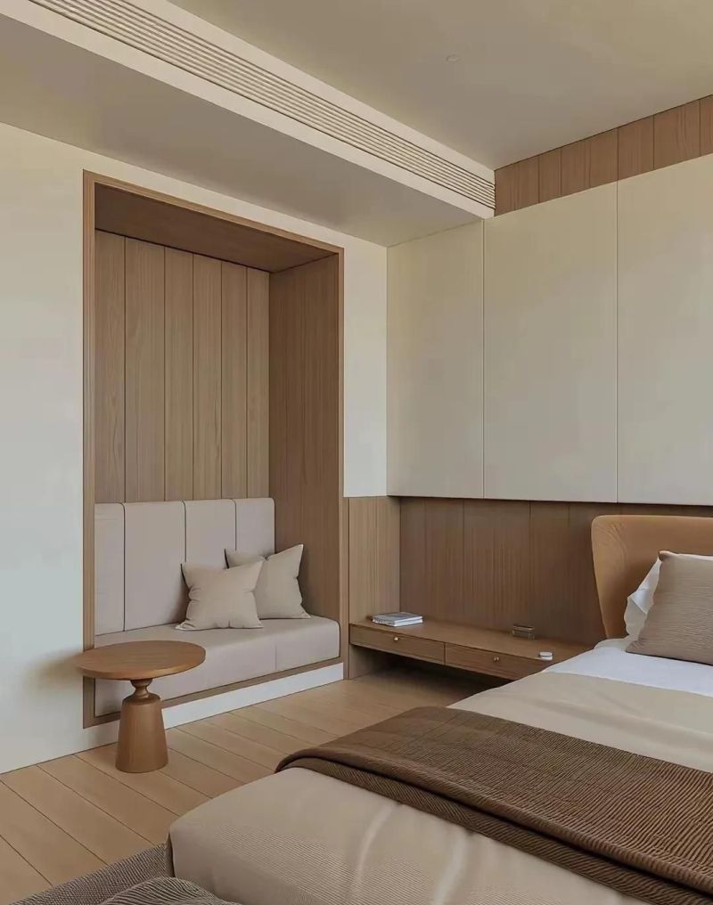 坠入了原木风的浪漫陷阱里148平，装出来的太显大，措形+悬空端景 - 家居知识