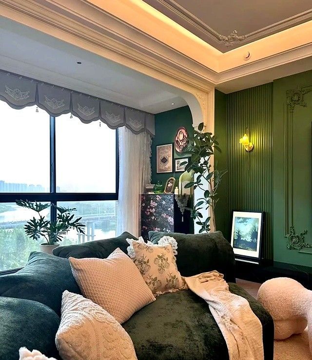 湖南一妈妈太大胆，以“绿色”为主装修，法式浓郁复古，你喜欢吗 - 家居知识