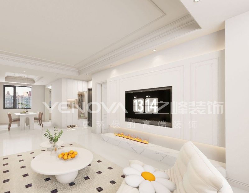 唐山南湖玥132平方米奶油风格装修效果案例|业之峰装饰 - 家居知识