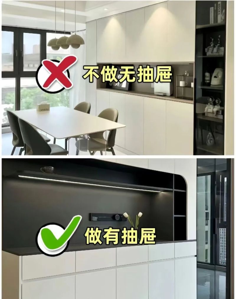 新房装修全屋定制餐边柜设计指南，数据参数以及6个避坑细节 - 家居知识