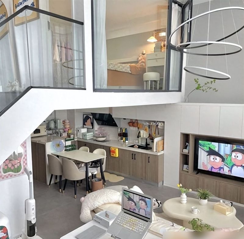 成都姑娘晒38㎡LOFT蜗居，全屋装修奶油风，面积虽小，独居却很爽 - 家居知识