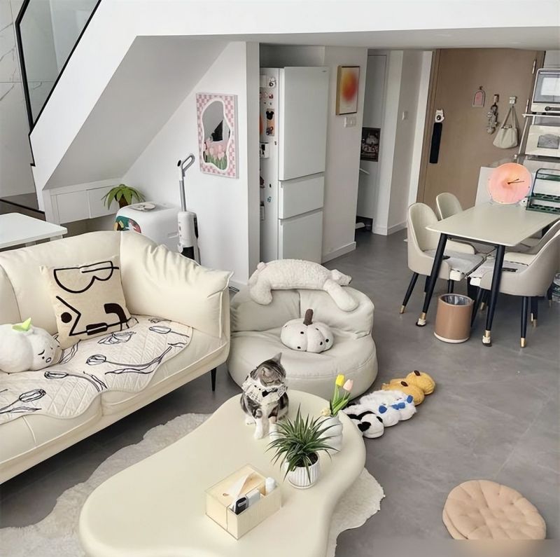 成都姑娘晒38㎡LOFT蜗居，全屋装修奶油风，面积虽小，独居却很爽 - 家居知识