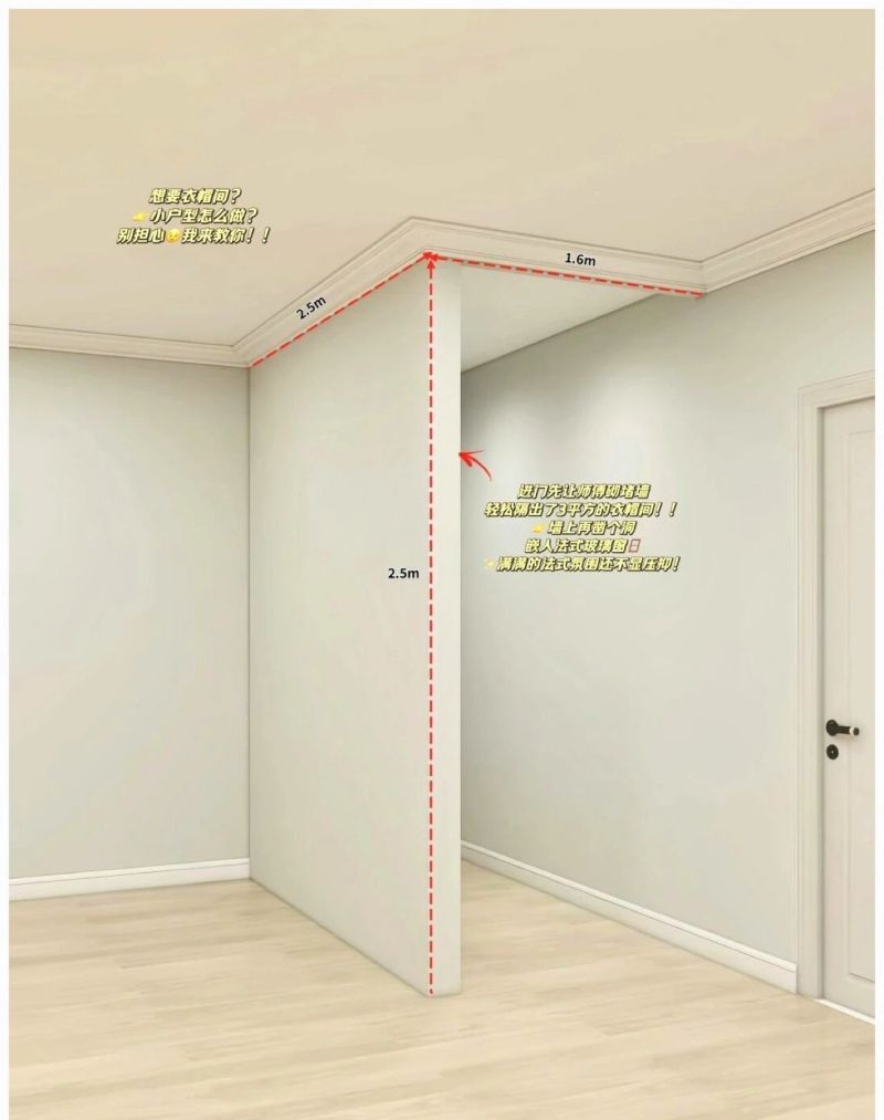 一块木板没用，在卧室装了个3平的衣帽间 - 家居知识