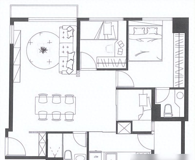 73㎡北欧混搭风三口之家，入户清爽又透亮