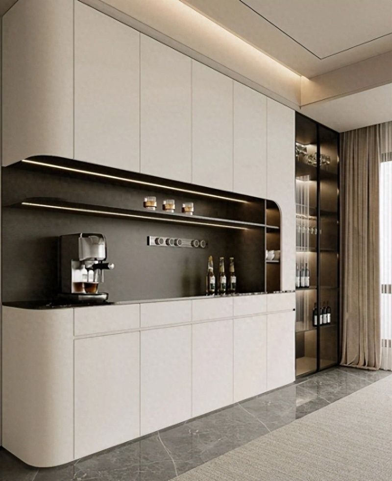 邻居看了都眼红！媳妇在餐厅装餐边柜，实用又高级！