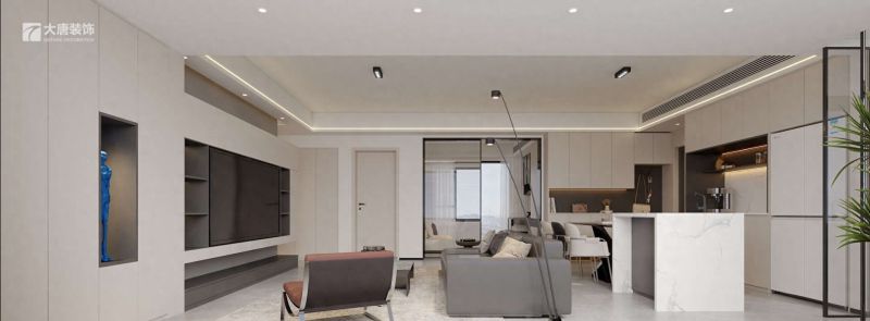 株洲装修设计：143㎡现代风格装修，干净的白 - 家居知识