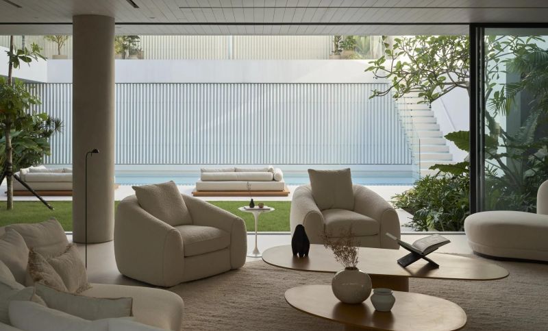 现代风的“高级感”！白墙+木作+满院绿植，把自然迎进家门 - 家居知识