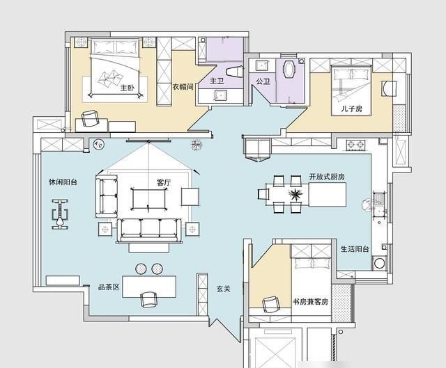 130㎡的家装简约美式，简洁有设计感，整体那叫一个高大上，很美 - 家居知识