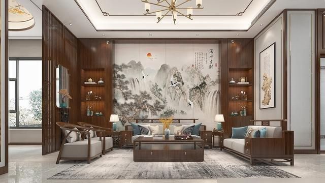 525㎡四层别墅，选择装修新中式风格，进去经典大气真的太好看了 - 家居知识