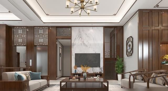 525㎡四层别墅，选择装修新中式风格，进去经典大气真的太好看了 - 家居知识