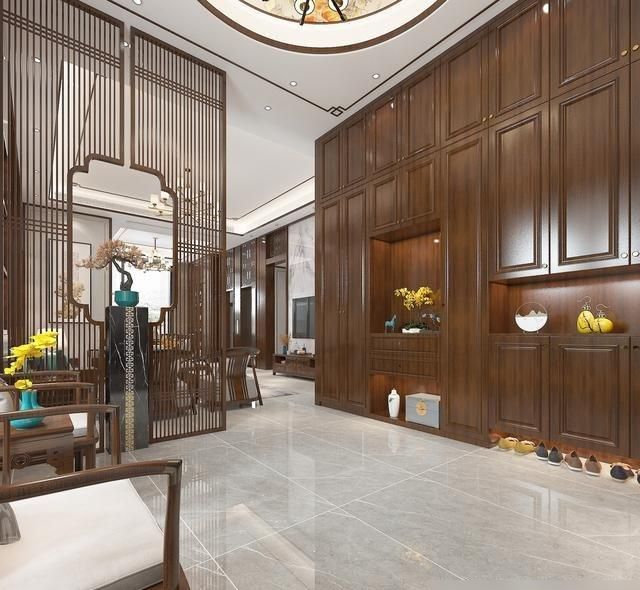 525㎡四层别墅，选择装修新中式风格，进去经典大气真的太好看了 - 家居知识