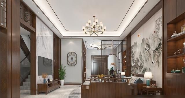 525㎡四层别墅，选择装修新中式风格，进去经典大气真的太好看了 - 家居知识