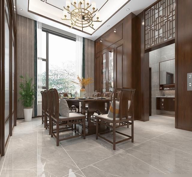 525㎡四层别墅，选择装修新中式风格，进去经典大气真的太好看了 - 家居知识