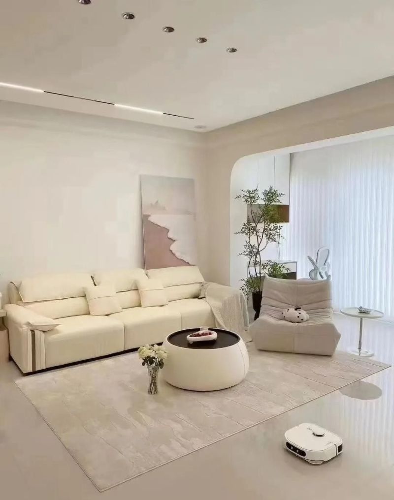 被邻居追着问的奶油风客厅，我家像住在云端☁️ - 家居知识