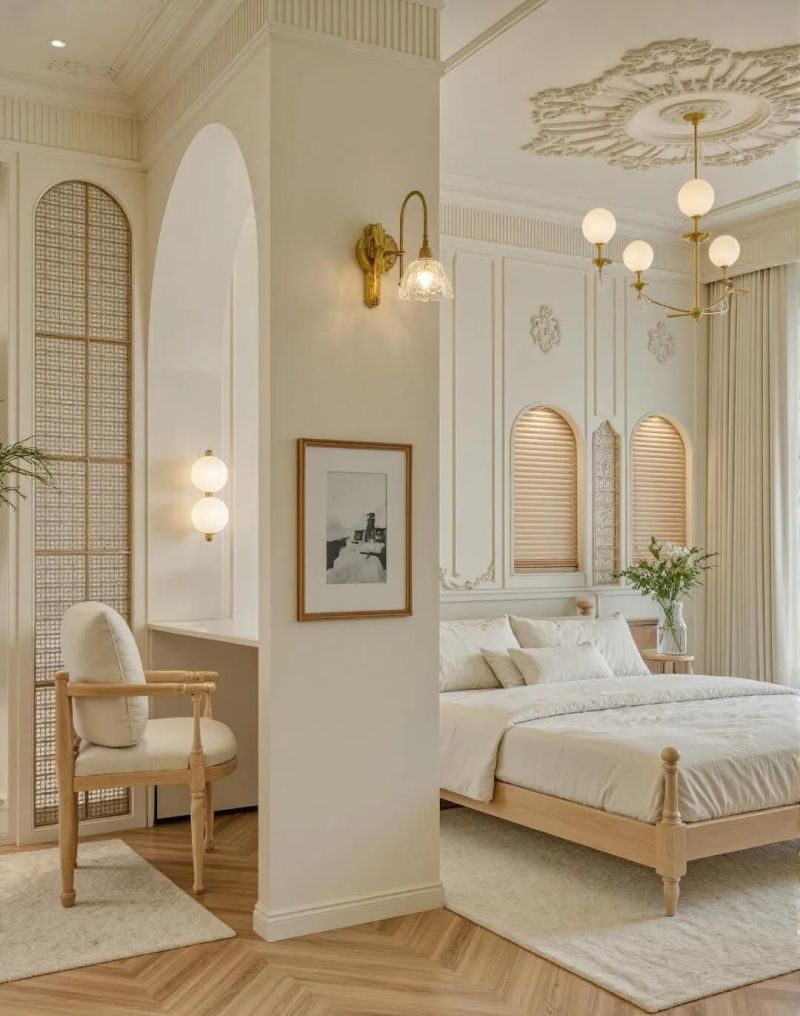 1㎡玻璃窗端景+干区外置，法式风太会玩花样～ - 家居知识