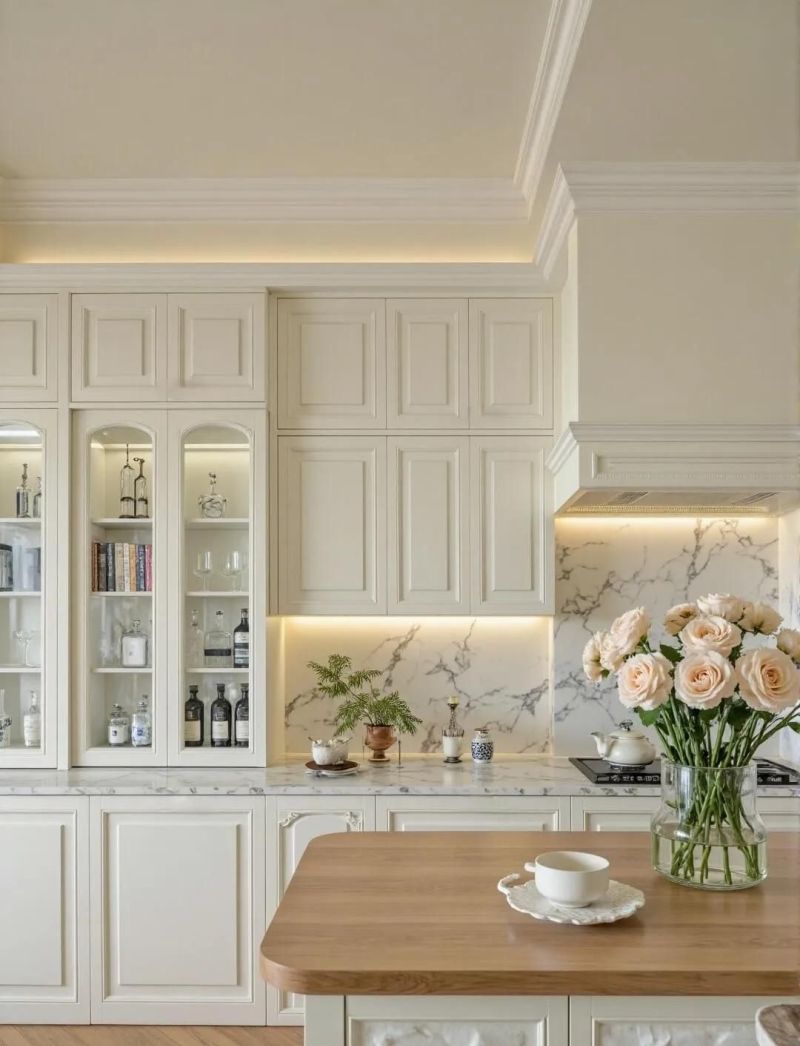 1㎡玻璃窗端景+干区外置，法式风太会玩花样～ - 家居知识