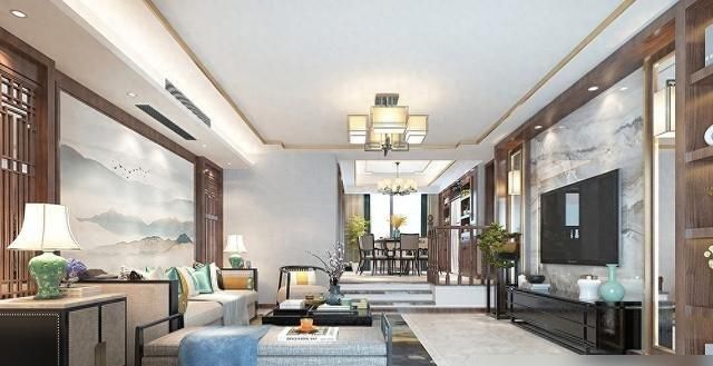 长沙夫妻266㎡新中式家装走红,入户惊艳,客厅尽显东方韵味 长沙夫妻的266㎡新中式装修火了,入户就足够惊艳,客厅韵味十足 - 家居知识