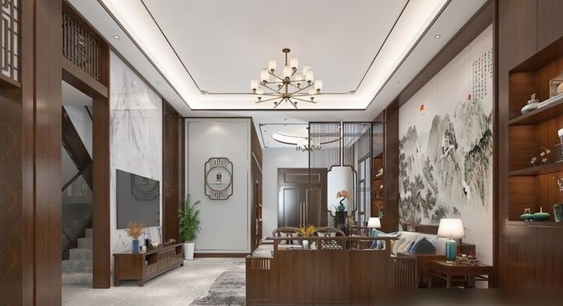 525㎡四层别墅，选择装修新中式风格，进去经典大气真的太好看了 - 家居知识