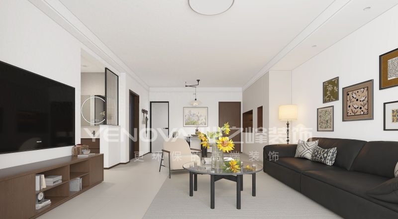 唐山珑湖丽宫98㎡现代风格装修案例赏析 | 业之峰装饰打造简约品质生活