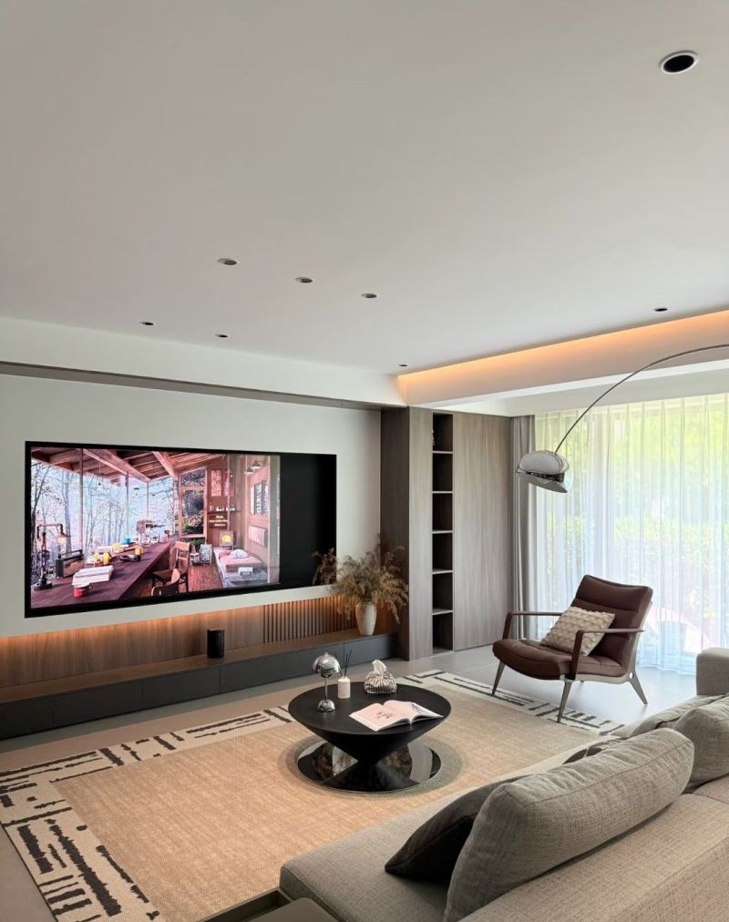 不装了，大横厅这样设计真的巨高级！意式极简风真的越住越耐看！ - 家居知识