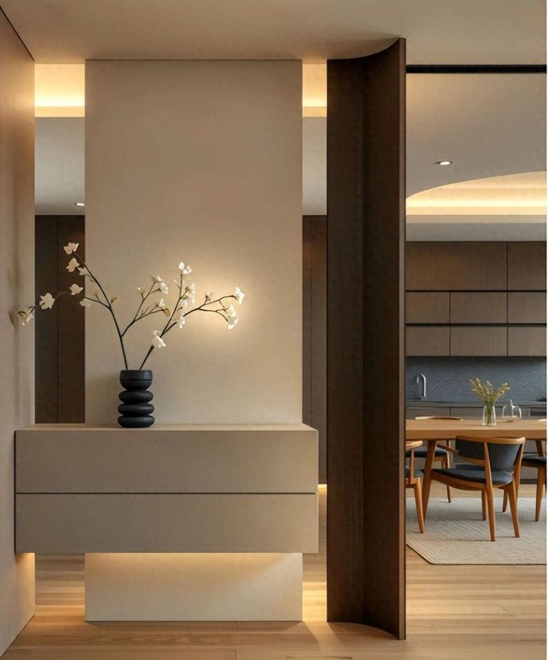 意式高级感设计，镂空隔断与悬空端景的完美结合