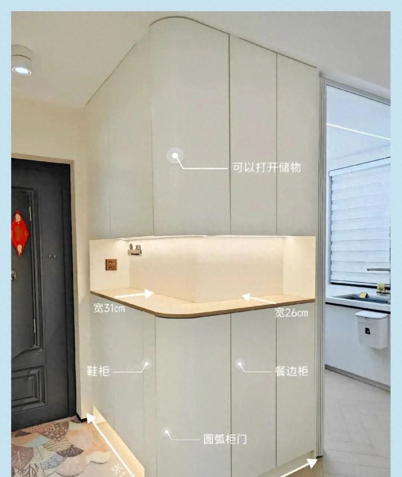 小户型玄关餐边柜设计指南（附详细尺寸图）
