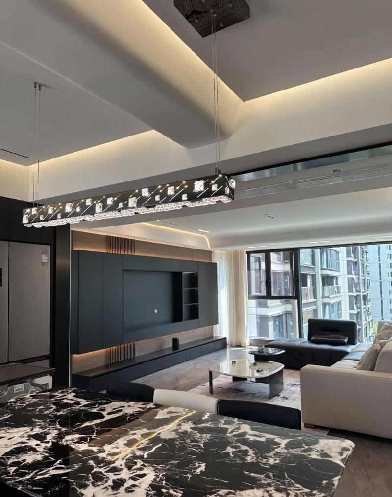 意式极简｜140㎡精装房改造，硬装完工啦电视墙是悬浮式设计 - 家居知识