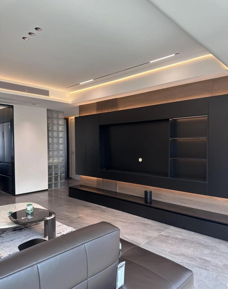 意式极简｜140㎡精装房改造，硬装完工啦电视墙是悬浮式设计 - 家居知识