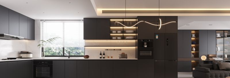 意式临江户型，打通餐厨一体，270°江景视野太震撼！