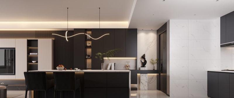 意式风格的临江户型，打通可餐厅厨房，视野太宽阔！ - 家居知识