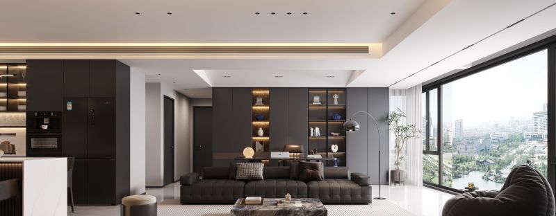 意式风格的临江户型，打通可餐厅厨房，视野太宽阔！ - 家居知识