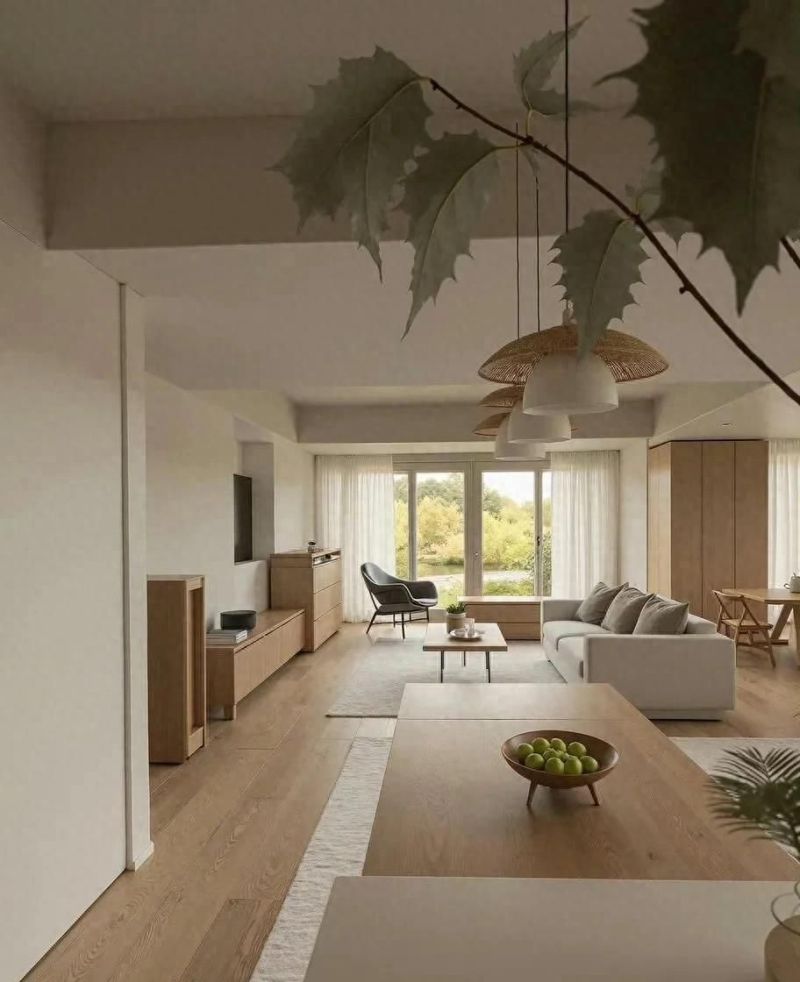 开放式简约侘寂风家居，自然与留白的诗意栖居