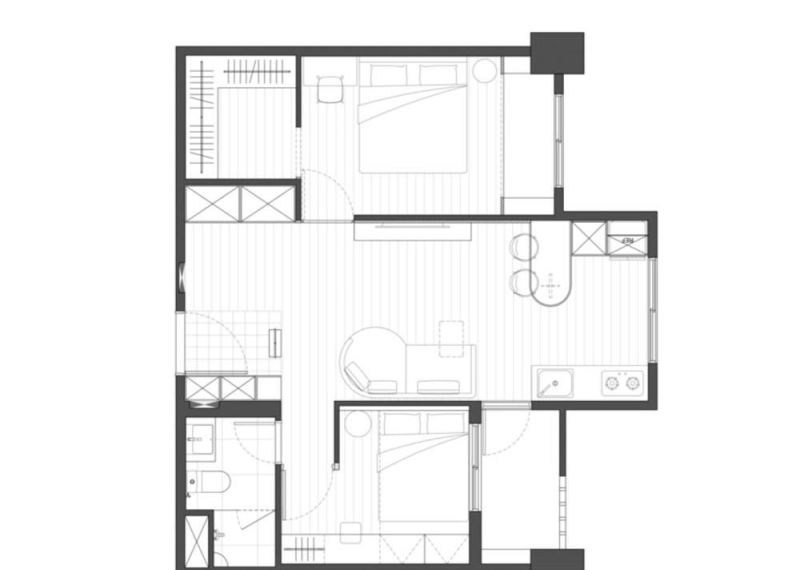 看了她56㎡小家，才知道隔层式衣帽间有多实用，自己家也要做 - 家居知识