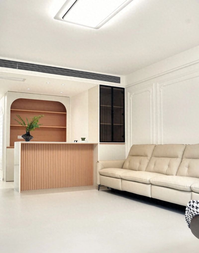 鲸匠装饰打造大户型奶油风家居，下班后的治愈天堂