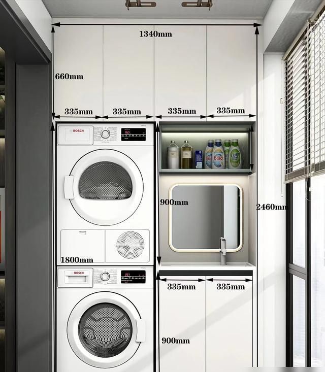 洗衣储物两不误!多功能阳台柜成装修必备神器 多功能阳台柜很实用,洗衣储物样样全能,装修中的重点赶紧记起来 - 家居知识