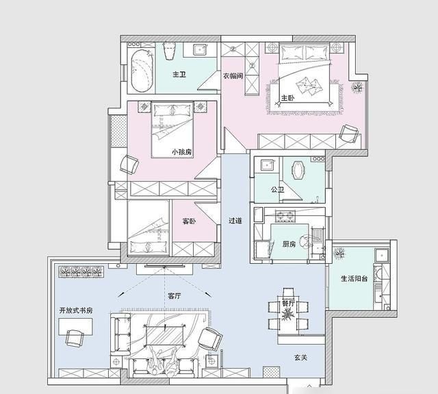 夫妻俩把118㎡三居室，装修美式风，带一些轻奢质感，真的很好看 - 家居知识