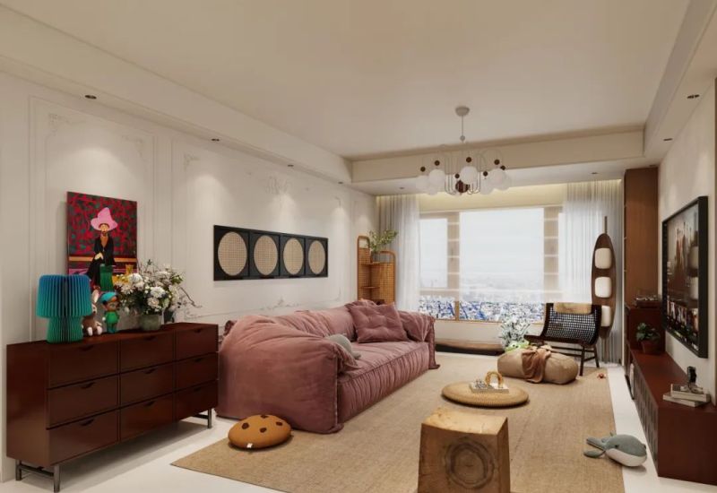 118㎡中古法式宅：粉沙发配原木，把松弛感装进每个角落！ - 家居知识