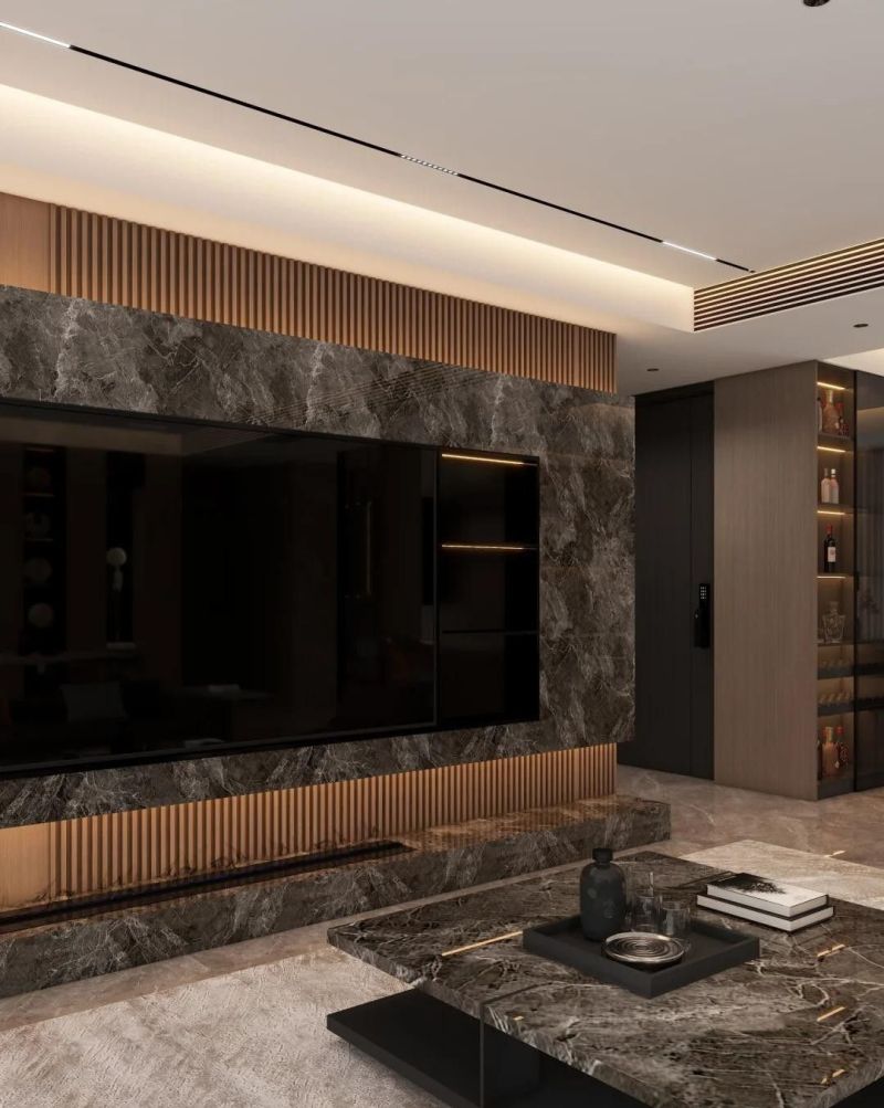 【仕寰家居】意式轻奢|无主灯大横厅|石材轻奢 - 家居知识