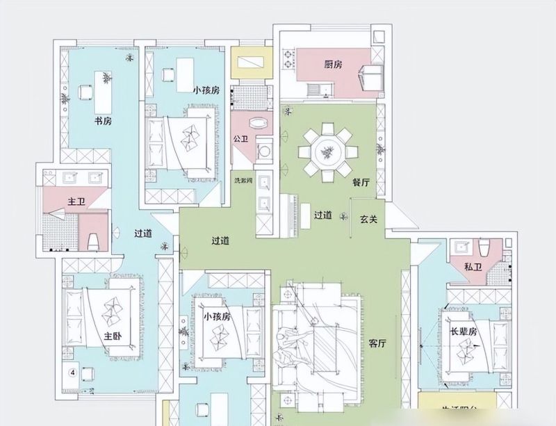 长沙夫妻的195㎡新中式装修，空间大气、敞亮，整体精致又有品位 - 家居知识