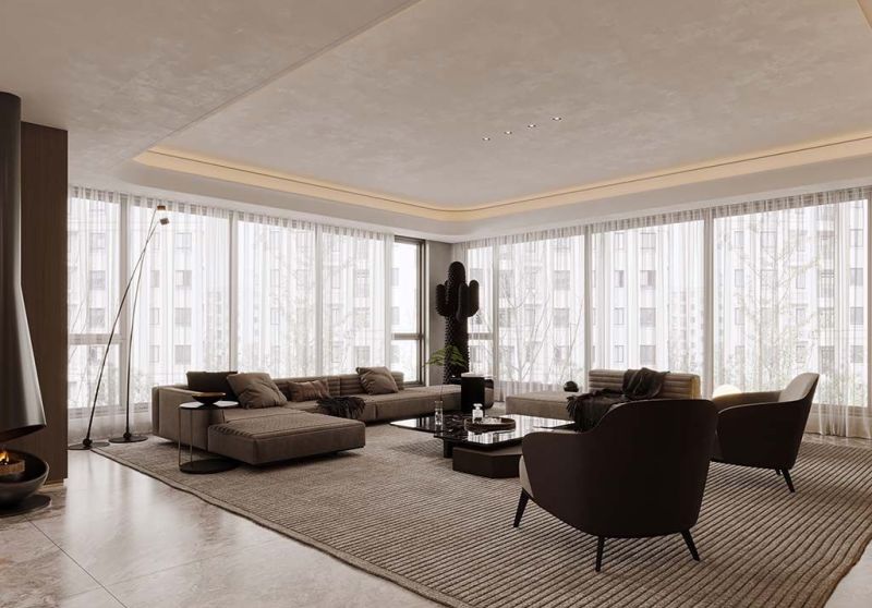 253㎡意式轻奢装修|优雅是底色，奢华藏在肌理里 - 家居知识